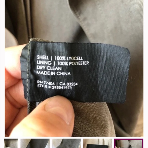 NWOT Club Monaco Olive Soft Trench Coat size XS - Picture 8 of 14